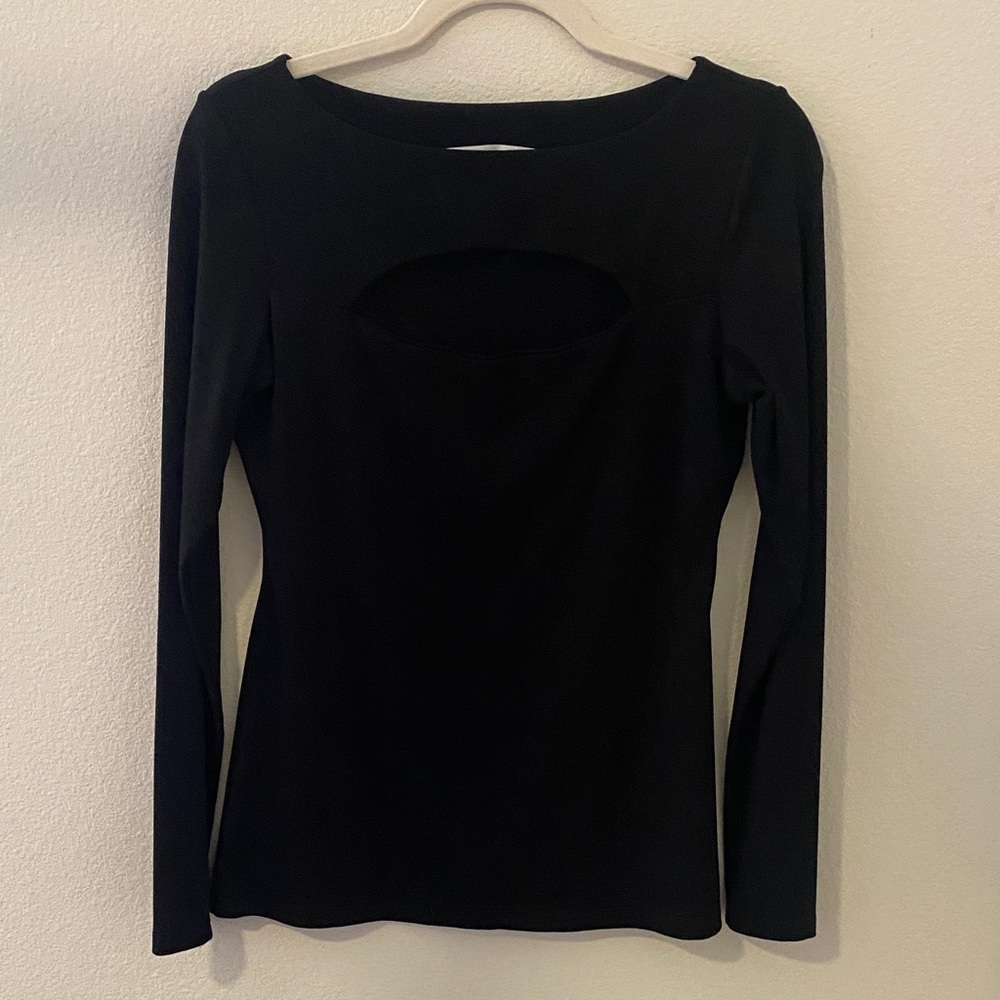 Susana Monaco Black Long Sleeve Top